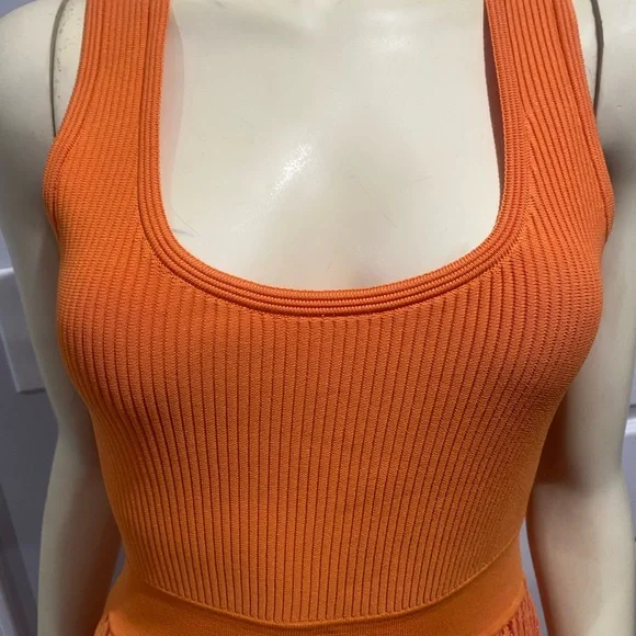 Milly  coral Sleeveless Knit Dress/ The size is medium but may fit size small. - Picture 7 of 14